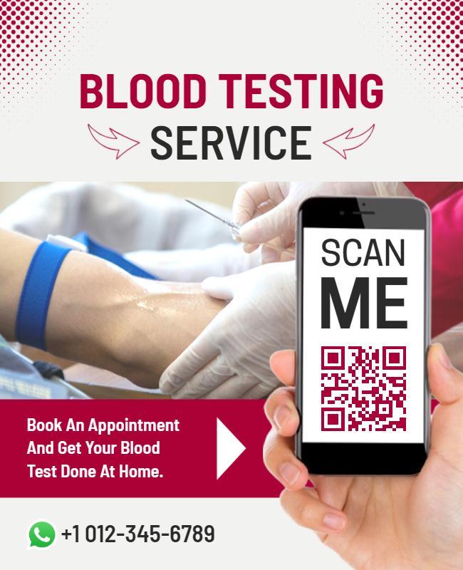 Home Appointment Blood Testing Service Flyer Template