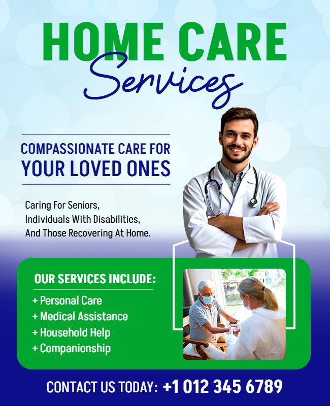 Home Care Services Promotional Flyer Template