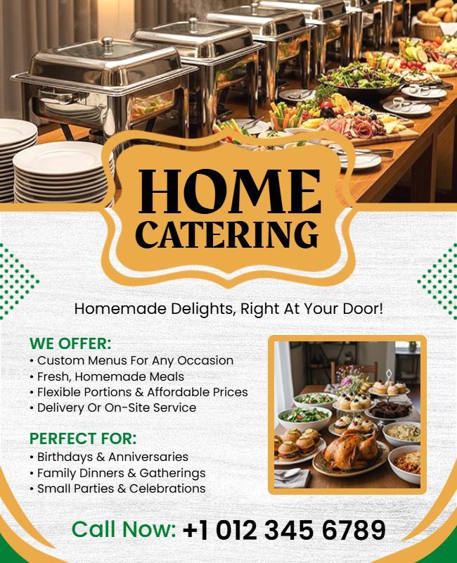 Home Catering Service Promotion Flyer Template