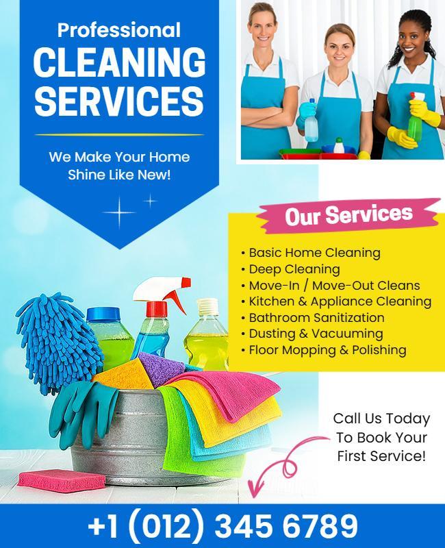 Home Cleaning Services Flyer Template