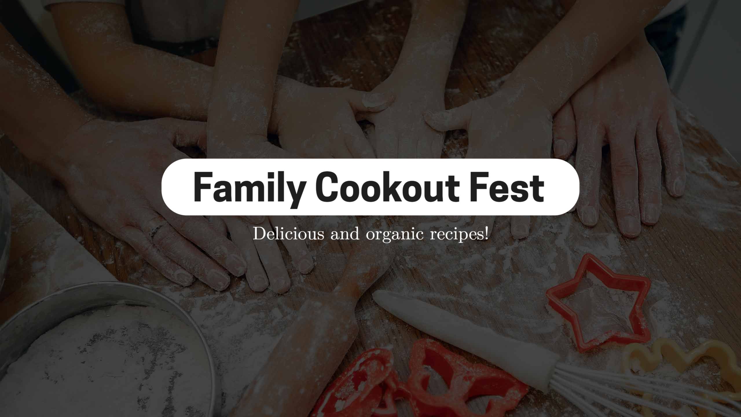 Home Cooking with Family Fun Gatherings YouTube Banner Template