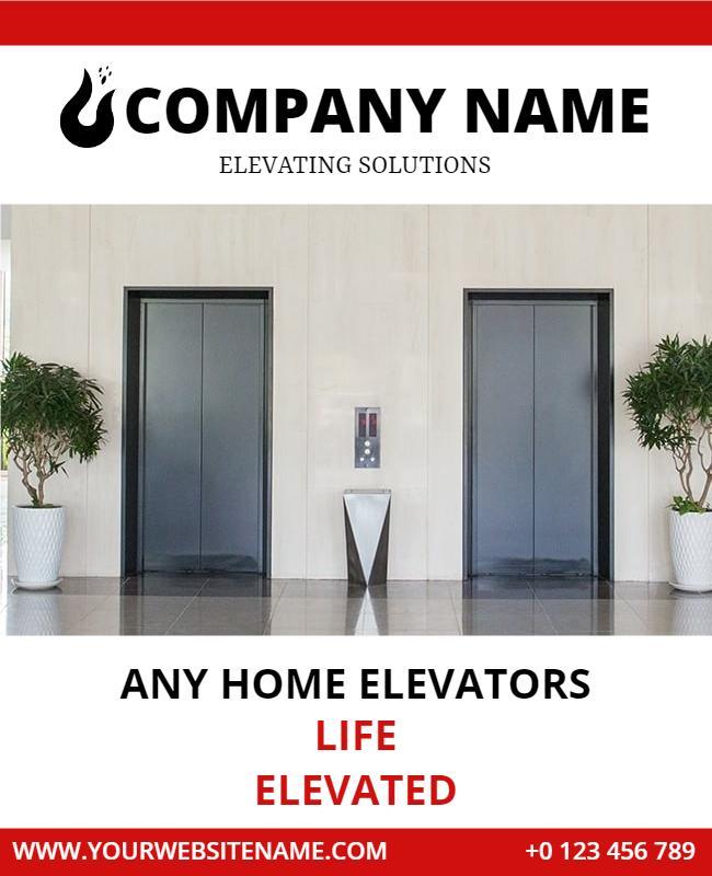 Home Elevator Installation Service Flyer Template