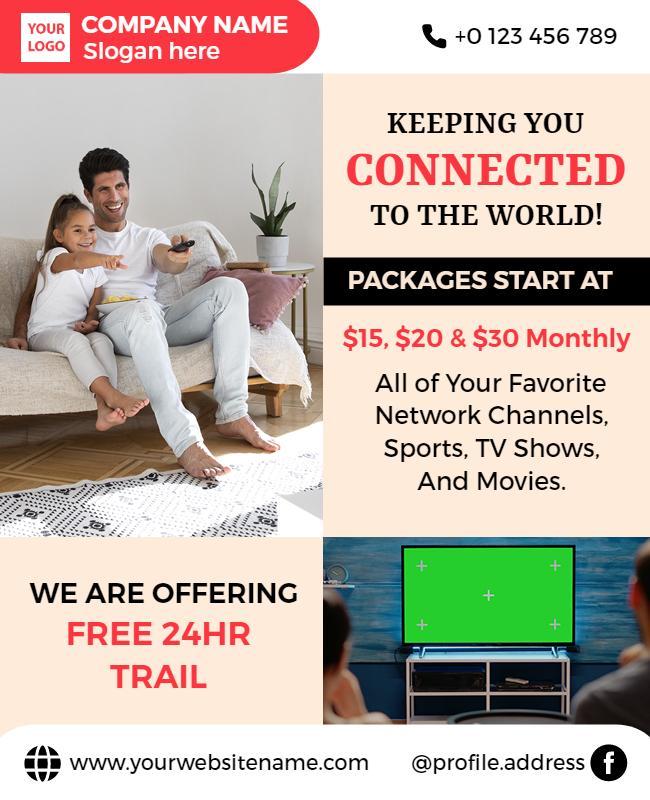 Home Entertainment Package Promotion Flyer Template