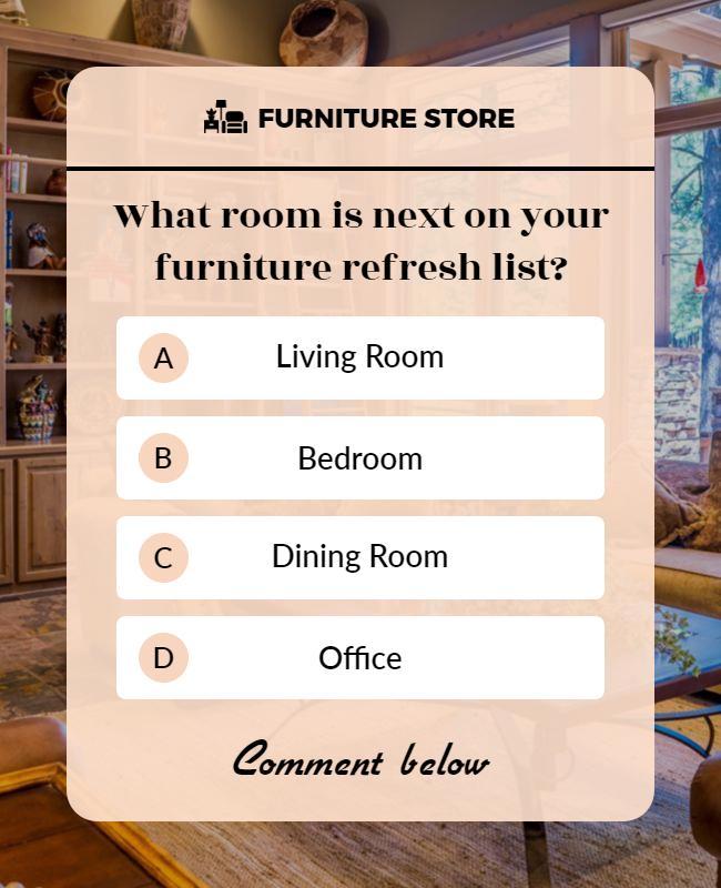 Home Furniture Refresh Survey Flyer Template