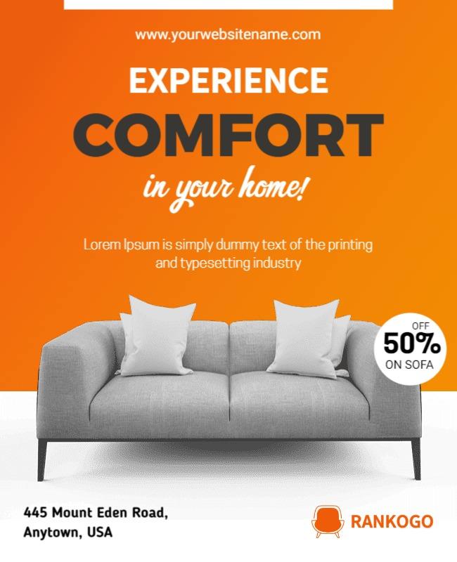 Home Furniture Sale Sofa Discount Flyer Template