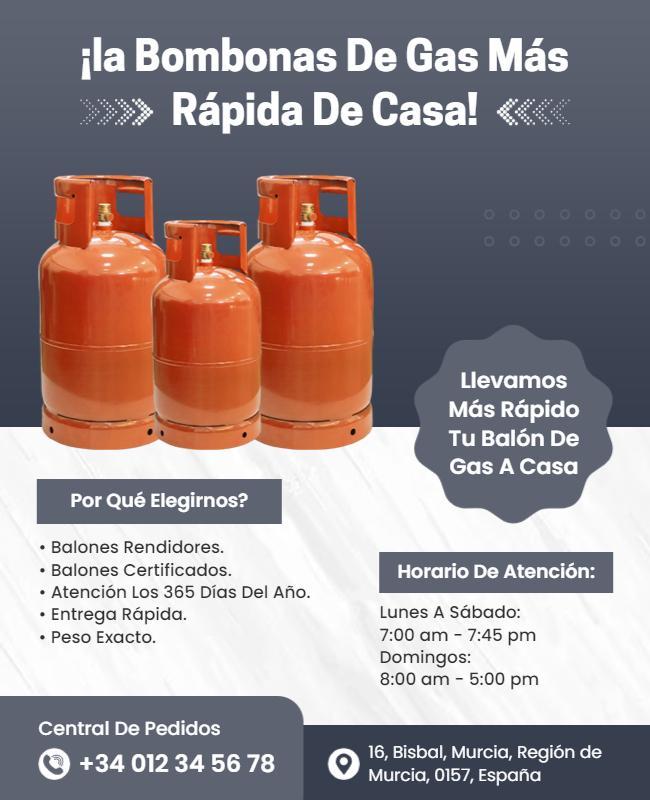 Home Gas Cylinder Delivery Service Flyer Template