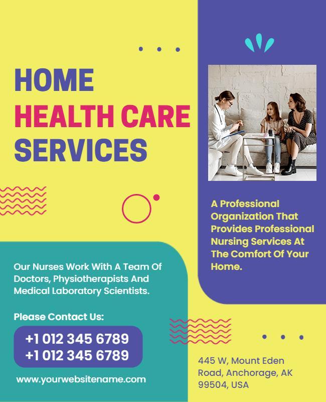 Home Health Care Services Promotion Flyer Template