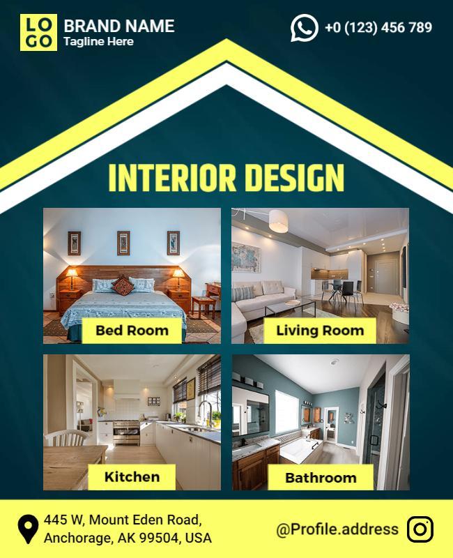 Home Interior Design Services Flyer Template