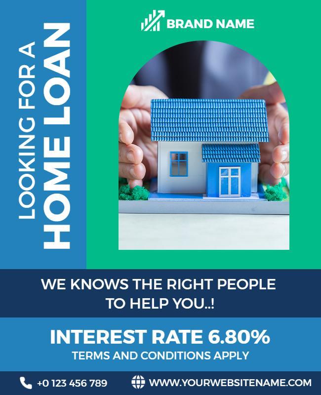 Home Loan Promotion and Interest Rates Flyer Template