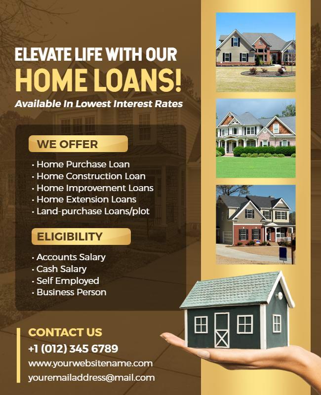 Home Loan Services Promotional Flyer Template