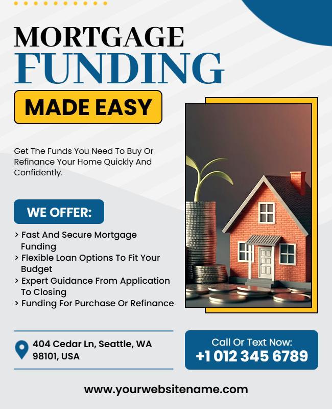 Home Mortgage Funding Services Flyer Template