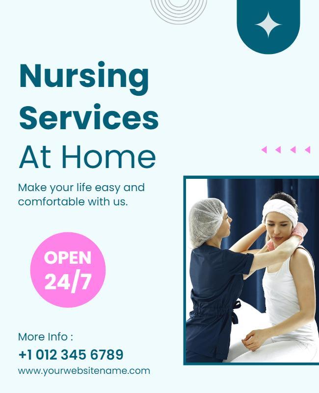 Home Nursing Care Services Promotional Flyer Template