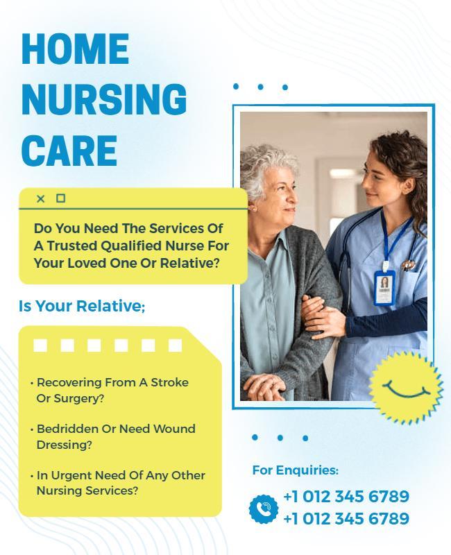 Home Nursing Services Promotional Flyer Template