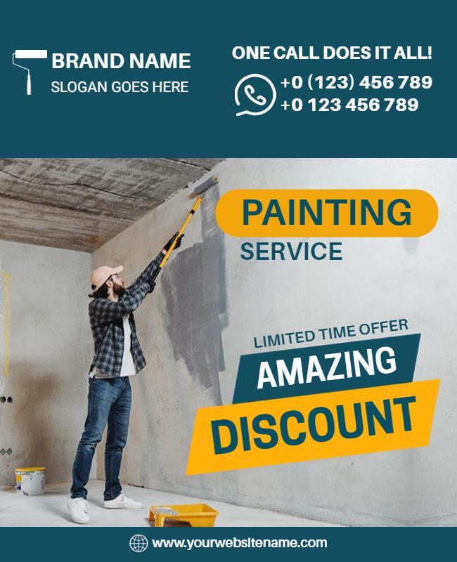 Home Painting Service Discount Flyer Template