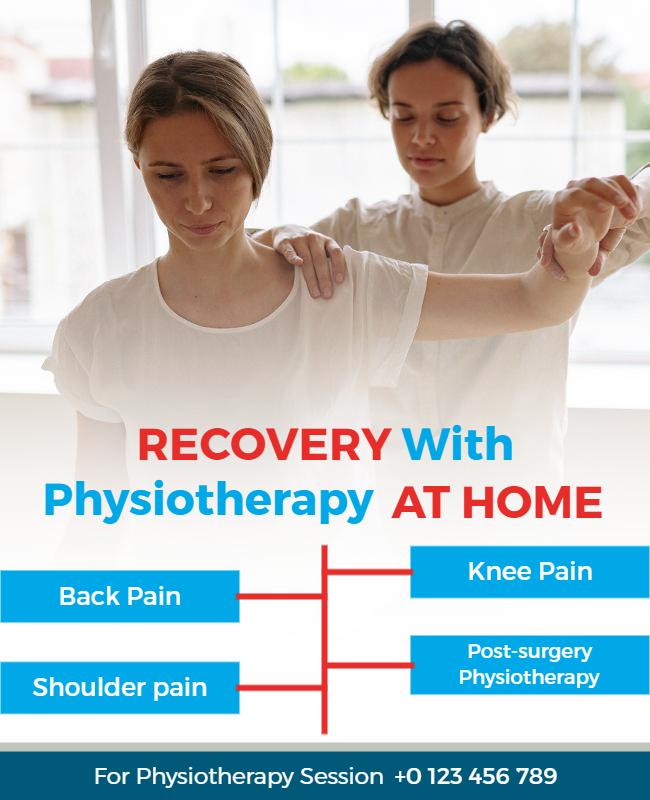 Home Physiotherapy Recovery Services Flyer Template