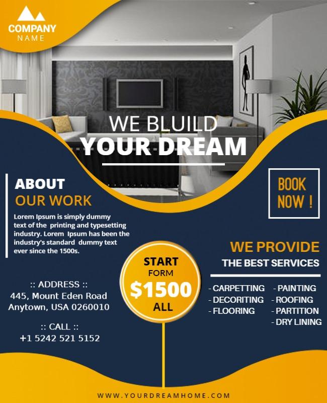 Home Renovation Services Flyer Template