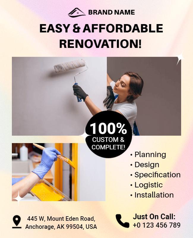 Home Renovation Services Promotional Flyer Template