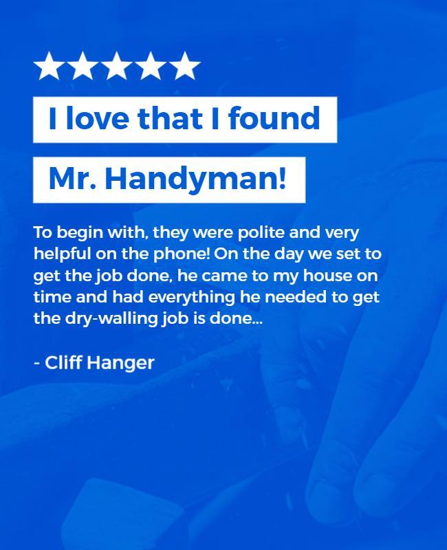 Home Repair Testimonial Flyer Template