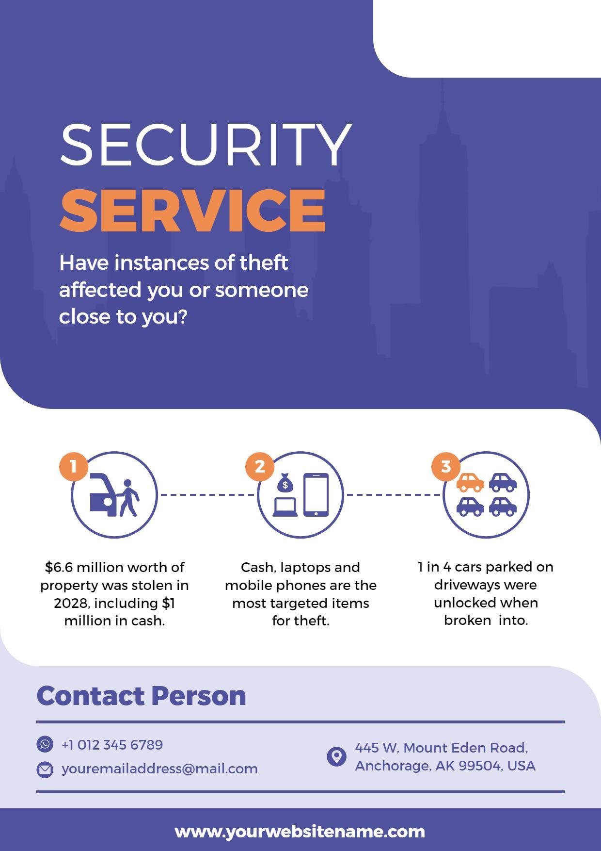 Home Security Awareness Service Flyer Template