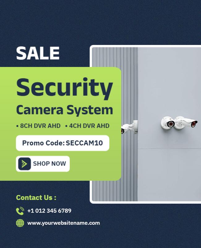 Home Security Camera System Sale Flyer Template