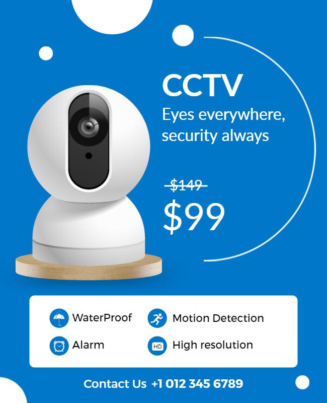 Home Security Cctv Camera Promotion Flyer Template