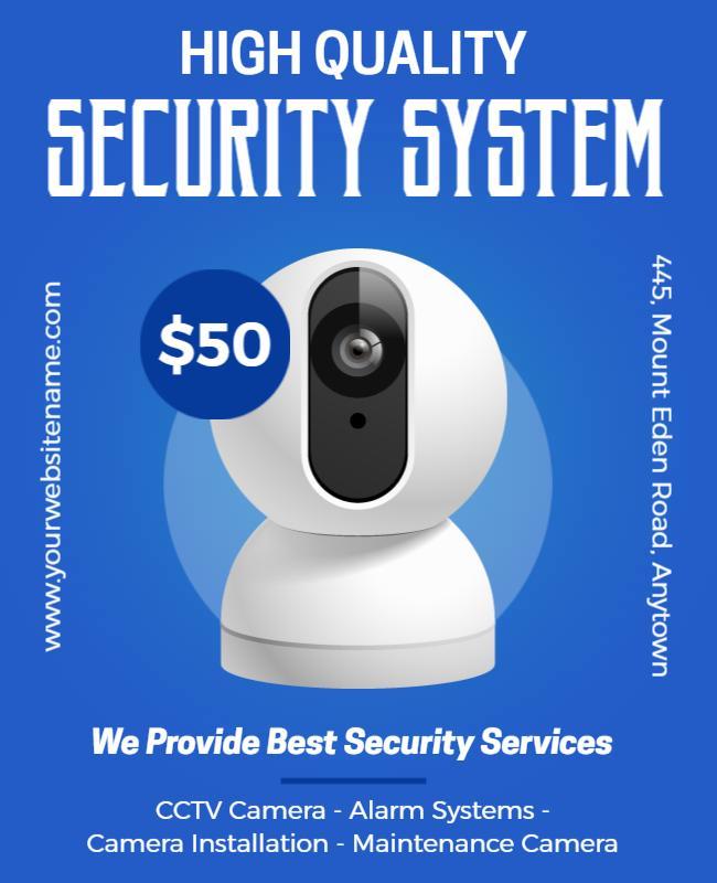 Home Security System Services Flyer Template