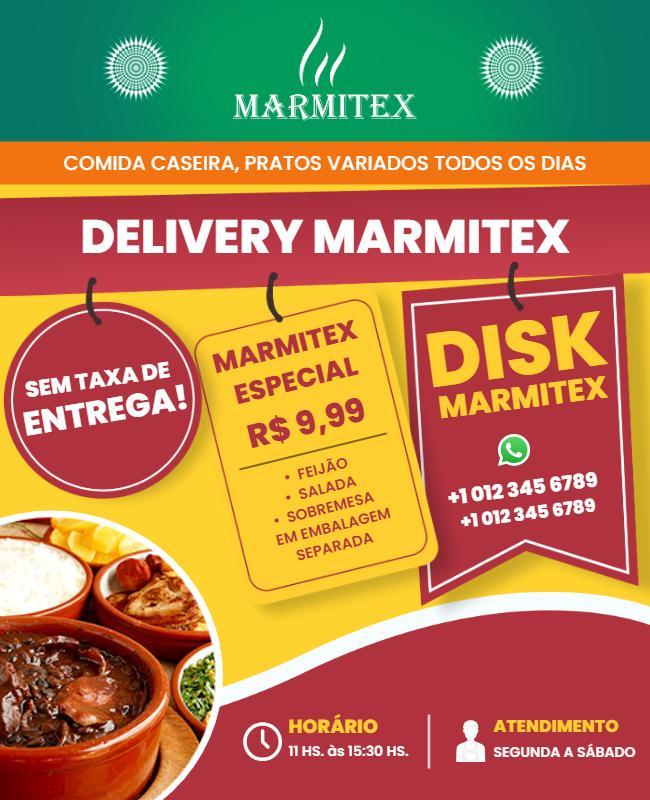 Home Style Meal Delivery Promotion Flyer Template