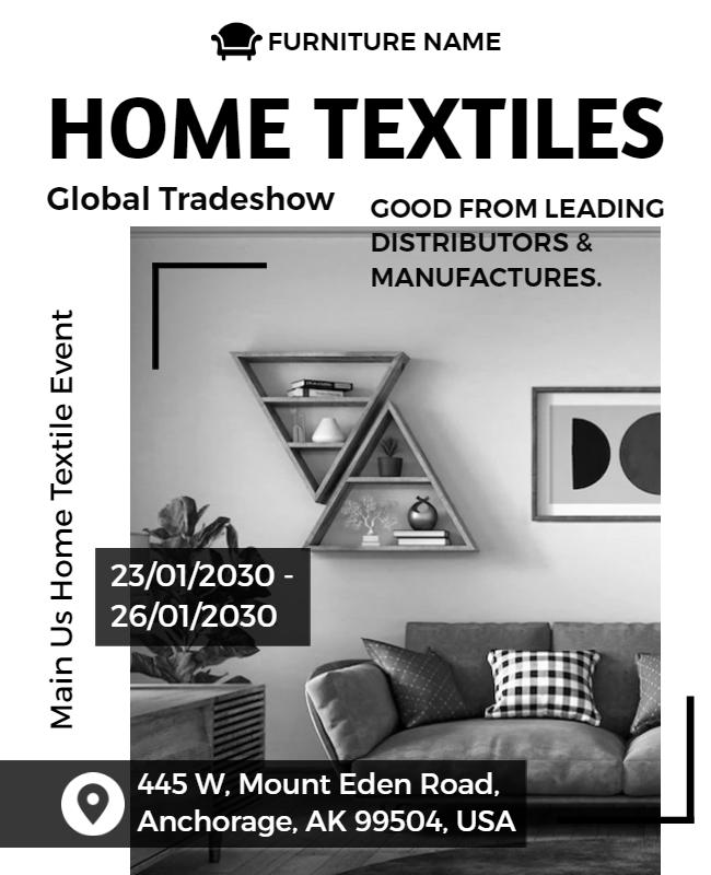 Home Textiles Global Tradeshow Event Flyer Template