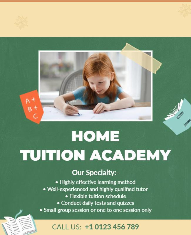 Home Tuition Academy Services Flyer Template