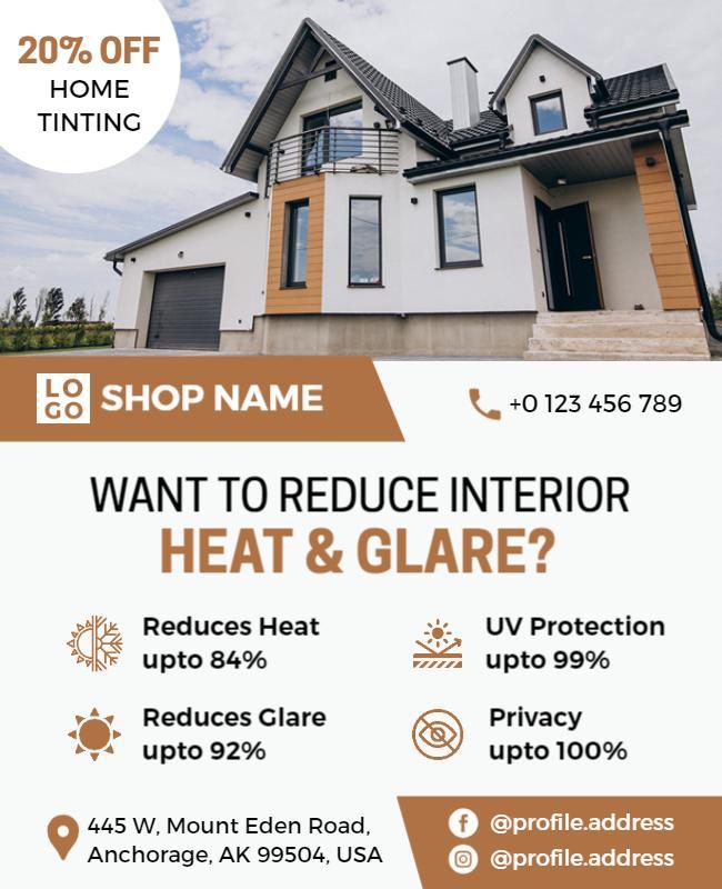 Modern Home Tinting Services Discount Flyer Template