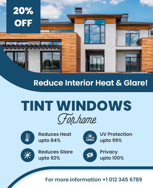 Home Window Tinting Service Flyer Template