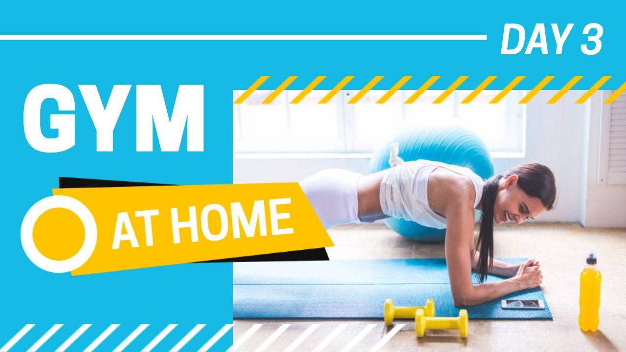 Home Workout Gym Challenge Fitness YouTube Thumbnail Template