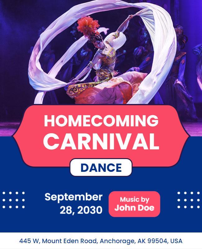 Homecoming Carnival Dance Event Flyer Template