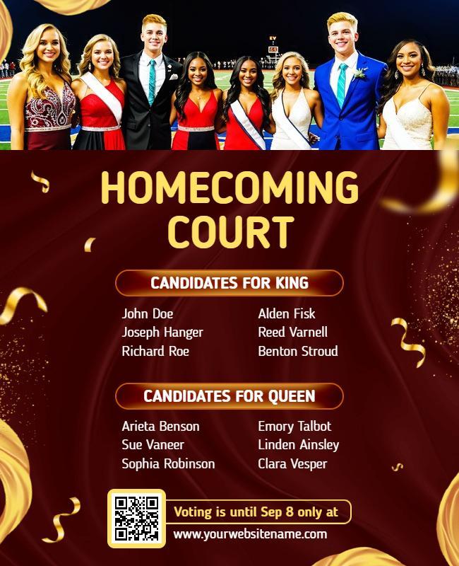 Homecoming Court Election Flyer Template