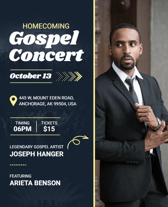 Homecoming Gospel Concert Event Flyer Template