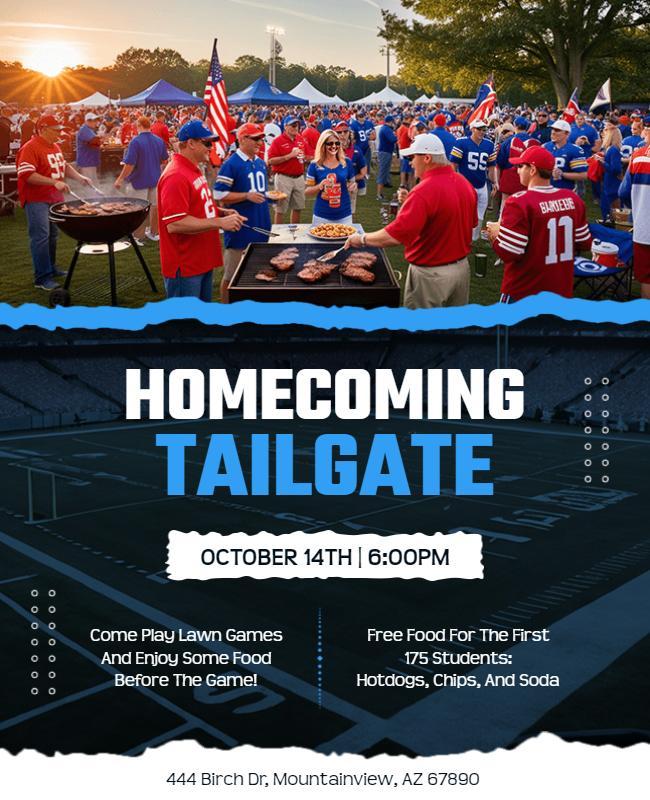 Homecoming Tailgate Event Flyer Template