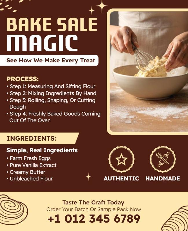 Homemade Bake Sale Event Flyer Template