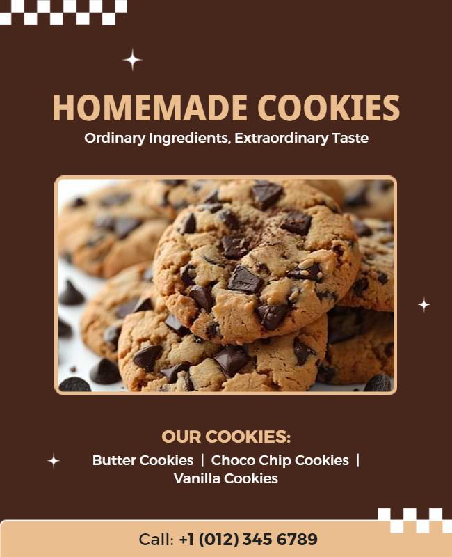 Homemade Chocolate Chip Cookies Flyer Template