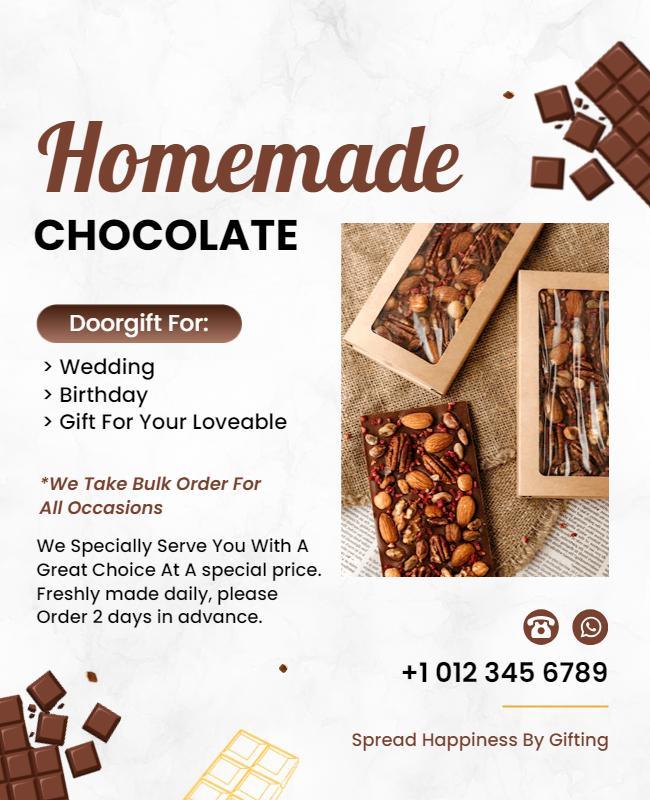 Homemade Chocolate Gifting Service Flyer Template