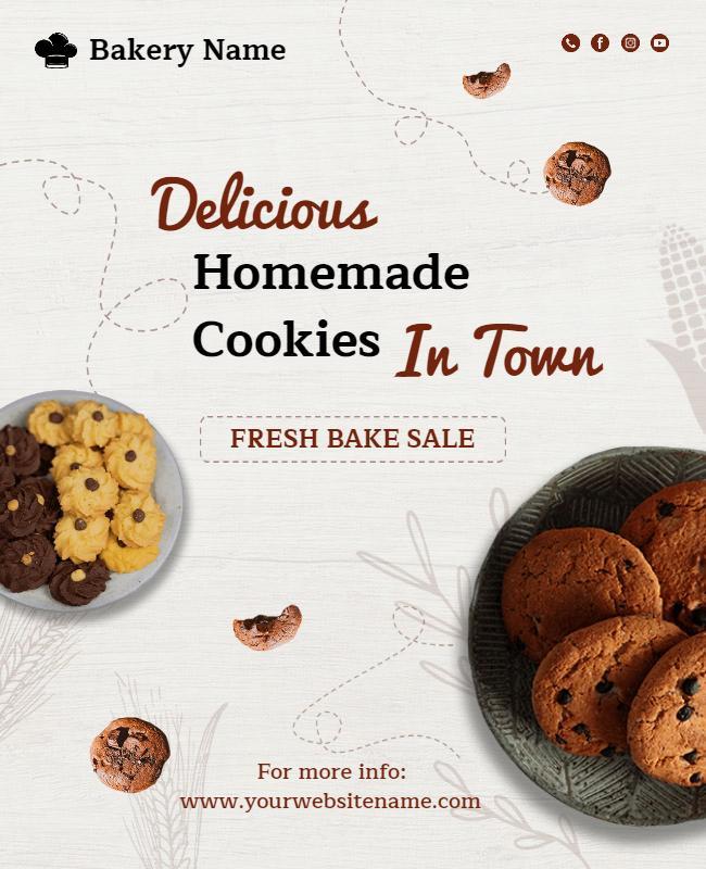 Homemade Cookies Bakery Sale Flyer Template