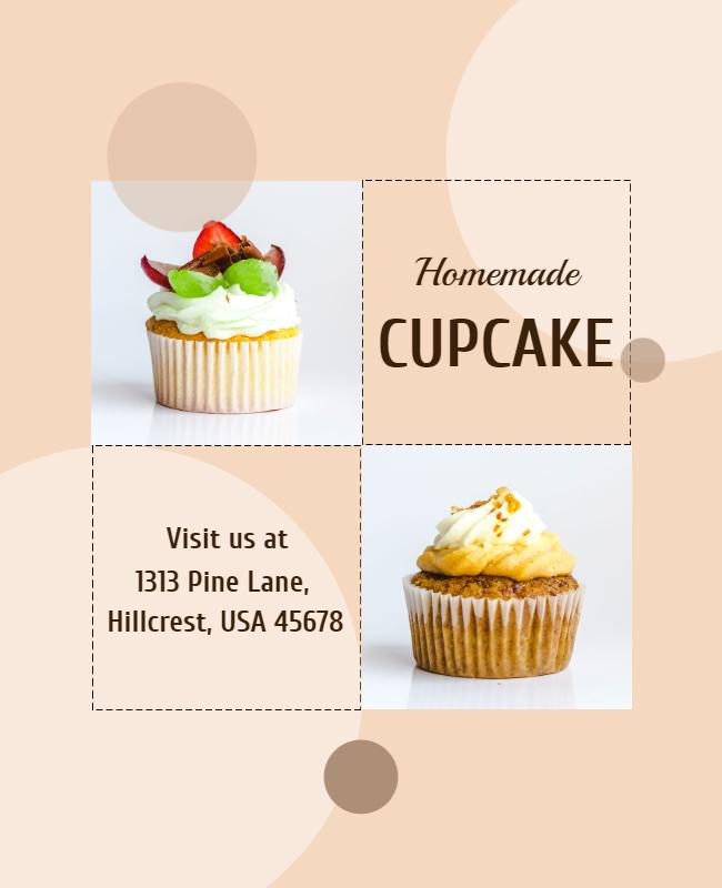 Homemade Cupcake Shop Promotion Flyer Template