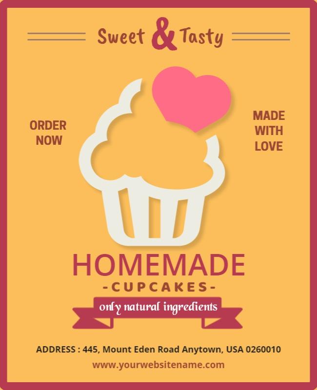 Homemade Cupcakes Promotional Flyer Template