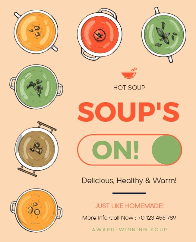 Homemade Soup Promotional Event Flyer Template