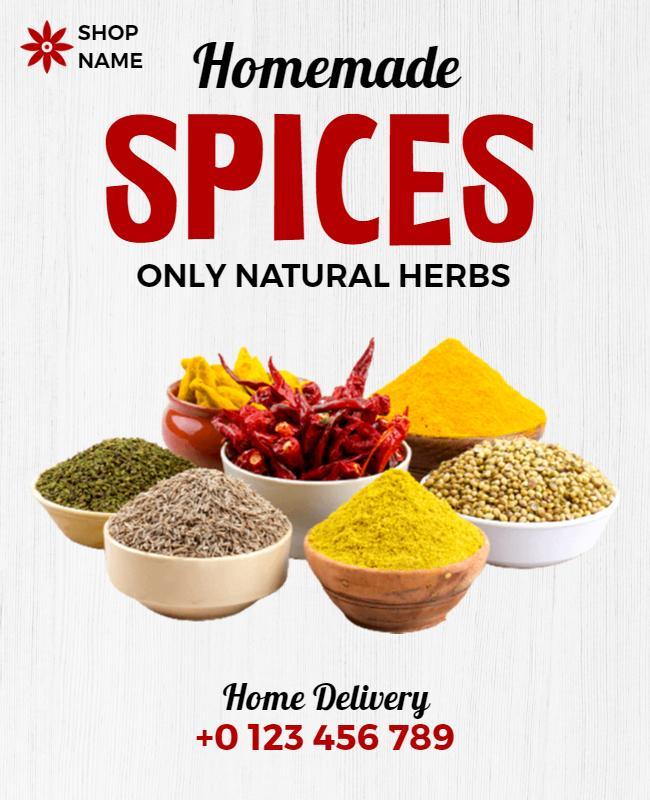 Homemade Spices Flyer Template Homemade Spices Flyer Template
