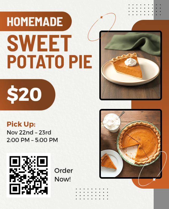 Homemade Sweet Potato Pie Flyer Template