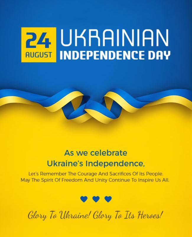 Honor Ukrainian Heroes Independence Day Flyer Template