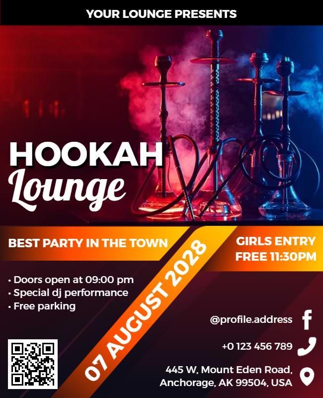 Hookah Lounge Party Event Flyer Template