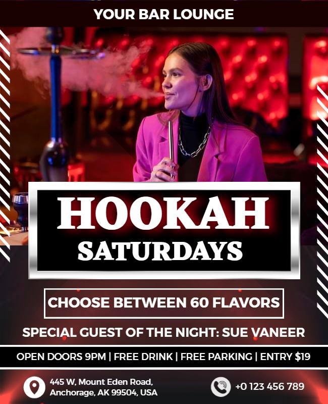 Hookah Saturdays Nightlife Event Flyer Template