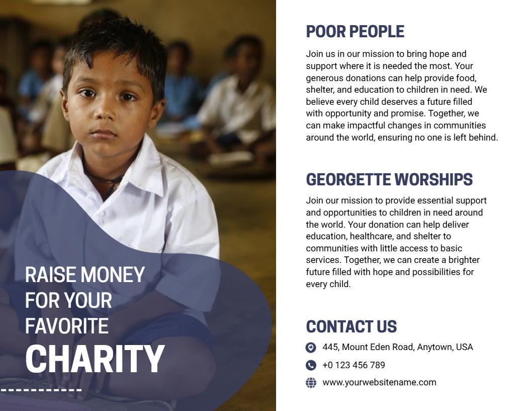 Hopeful Child Support and Donation Appeal Charity Brochure Template