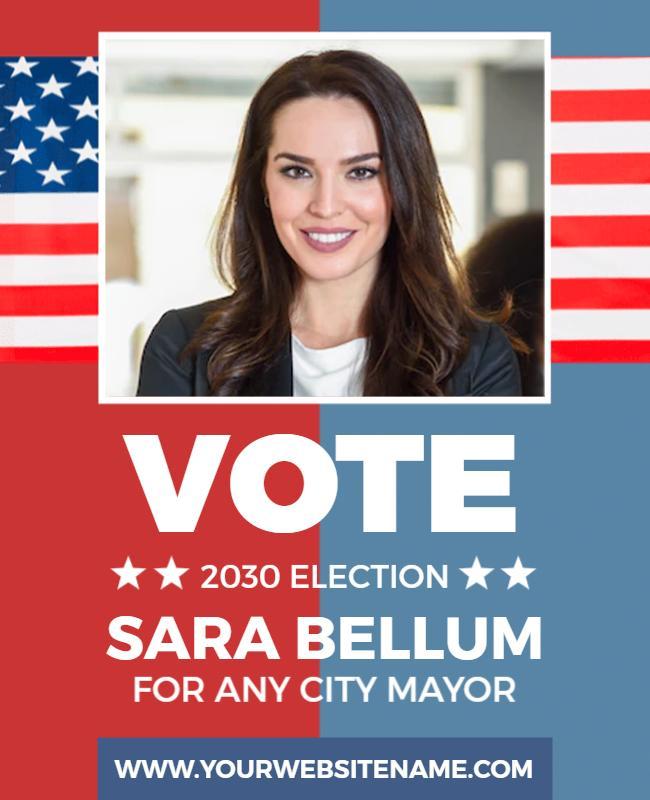 Horizon City Mayor Elections Flyer Design Template